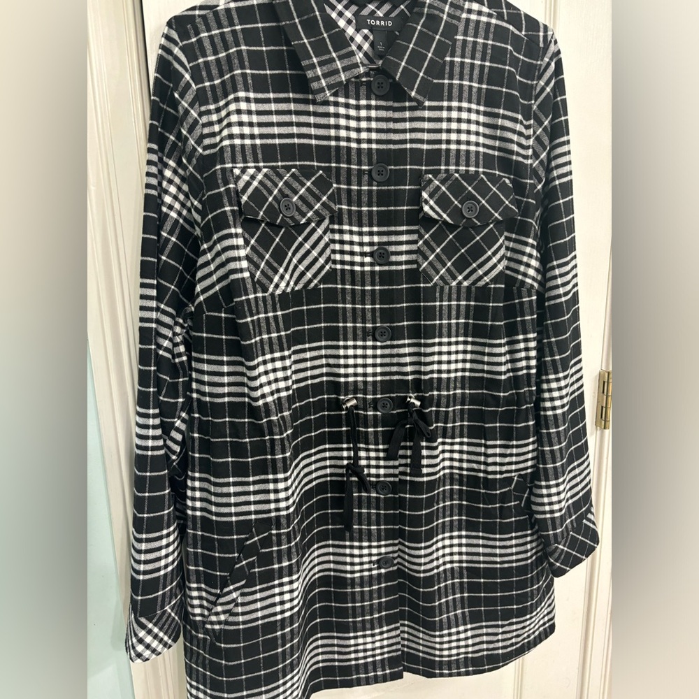 Torrid Size 1 Cinchwaist Lightweight Flannel - Size 1